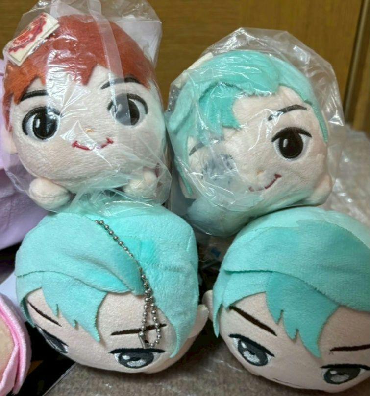 [USED] tinytan BTS Lying Down Plush Mascot Can Badge Accessory