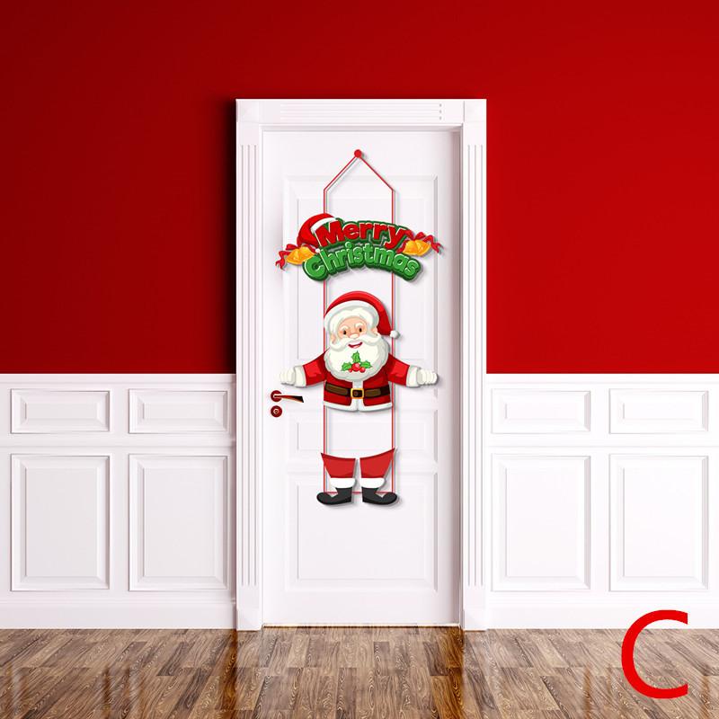 Christmas Decoration Door Hanging Pendant Cartoon Noel Gingerbread Man Santa Claus Door Hanger