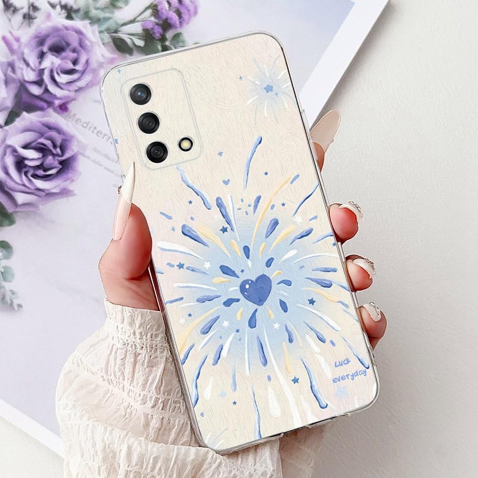 For Oppo A74 4G Case Reno 6 Lite CPH2365 Cute Cat Lion King Painted Cover Soft Slim Phone Case For Oppo A95 A 74 Reno6 Lite Bags