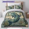 Sleeping fish Pattern Bedding Quilt Set Quilt Cover Pillowcase Home Decoration Birthday Gift (1 * duvet cover + 2 * pillowcase, without core)