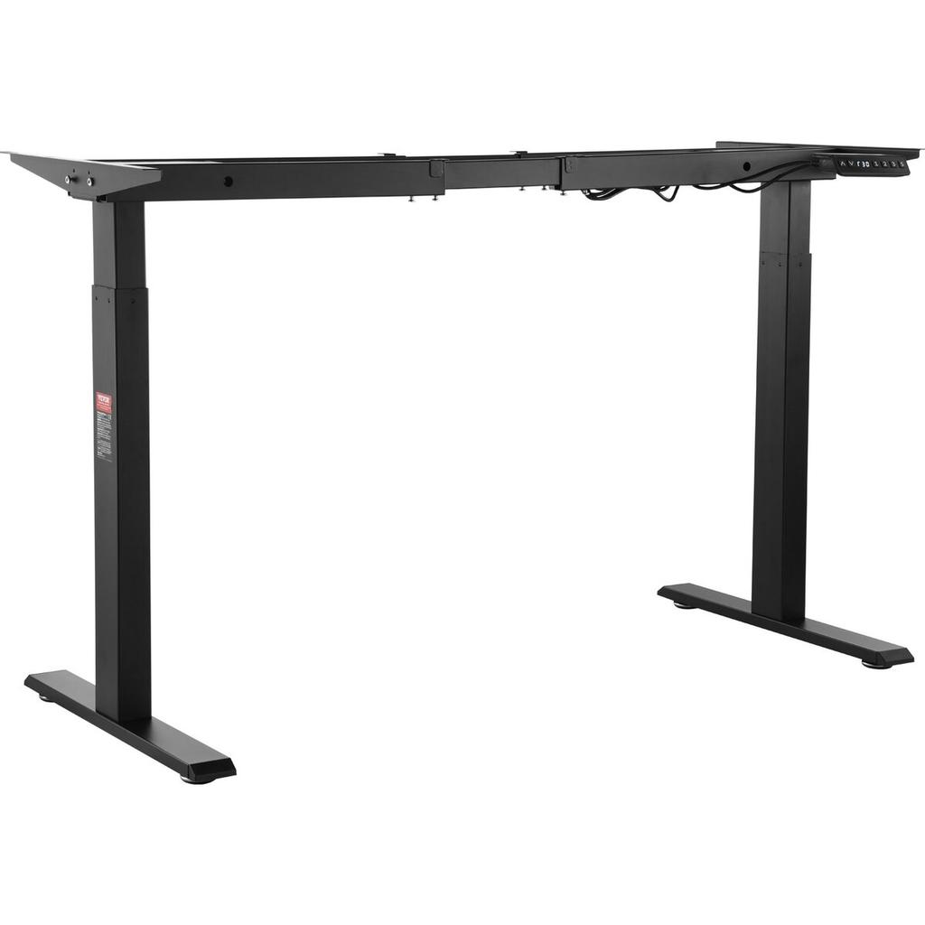 Electric Standing Desk Frame Dual Motor Adjustable 70-117 Cm H Black