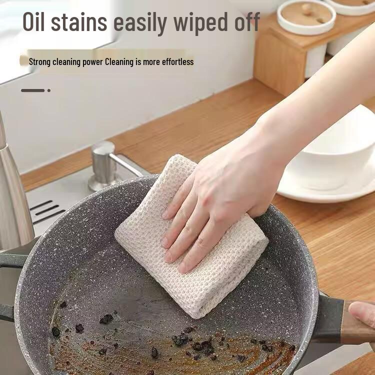 Lint-Free Pure Cotton Dish Cloth – Absorbent, Easy-Clean, Degreasing Kitchen Rag
