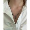 Geometric Stainless Steel Collar Necklace With Polished Finish For Minimalist Style