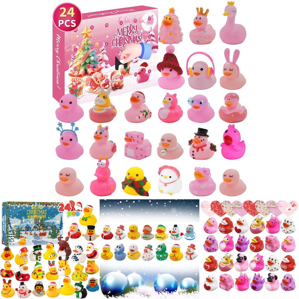 Delightful Festive Rubber Duck Blind Box For Kids Stress Relief Fun Advent Calendar Gift