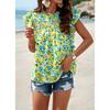 Female Summer Temperament Casual Printed Blouse Top