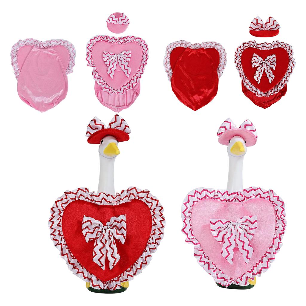 Soulchen 1 Set Of Red Clothes For Valentine's Day With Rose 23 Inch Cement For Garden And Courtyard Decoration