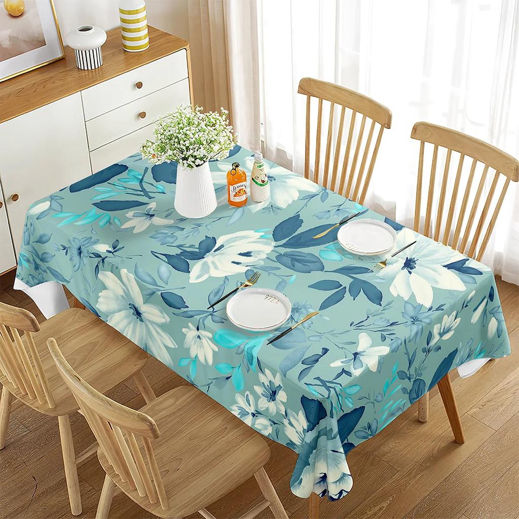 Blumen-Tischdecke Schöne Blumen Rechteckige Tischabdeckung Esszimmer Bankett Küche Outdoor Picknick Hochzeitsdekoration