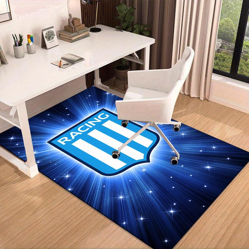 Rennteam-Emblem Teppich für Büro, Stuhlunterlage, Dekorativer Teppich Wohnzimmer Matte, Große Größe Fan Geschenke Weihnachtsgeschenke