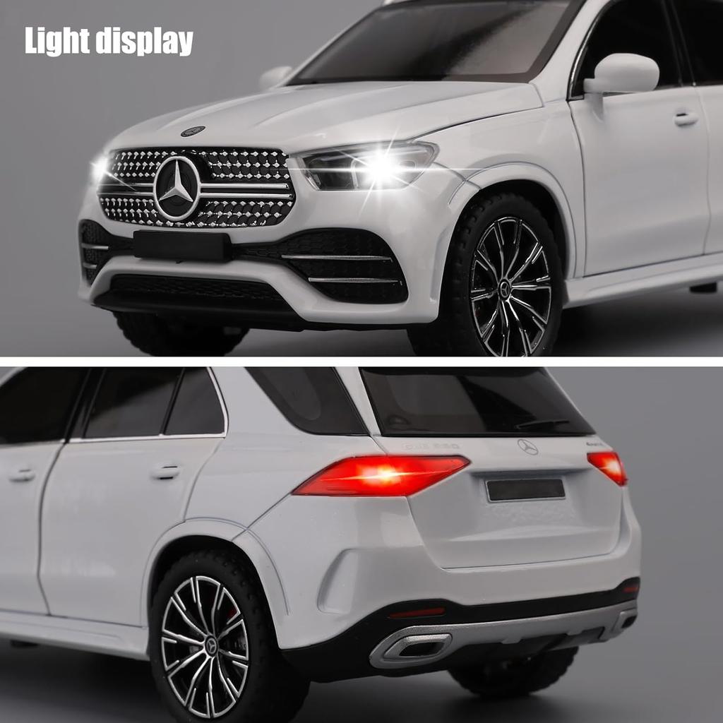 Benz GLE 350 Spielzeugauto aus Druckgusslegierung im Maßstab 1:24 mit Sound und Licht, Pullback-Kollektion, Modellauto für Kinder als Geschenk
