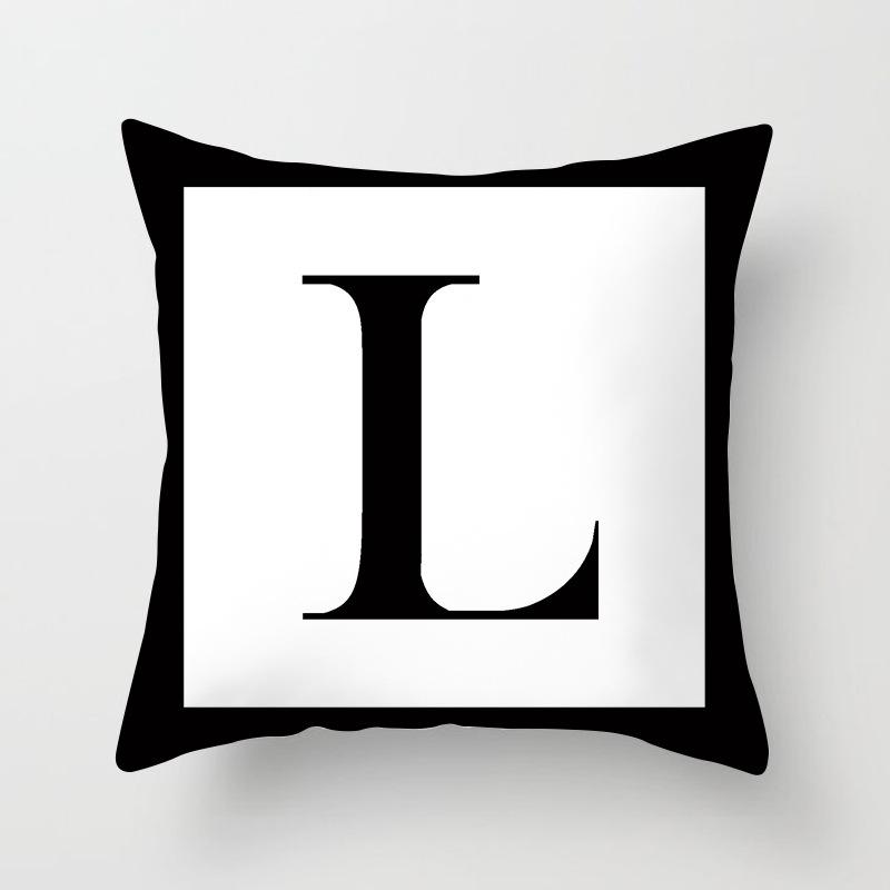 

Украшение дома, черно-белый диван с буквами, детская комната, декоративная наволочка с английскими буквами и принтом, Funda de Almohada 40X40CM