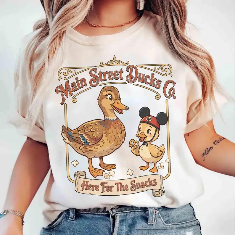 Main Street Ducks Co Here For The Snacks TShirt Unisex
