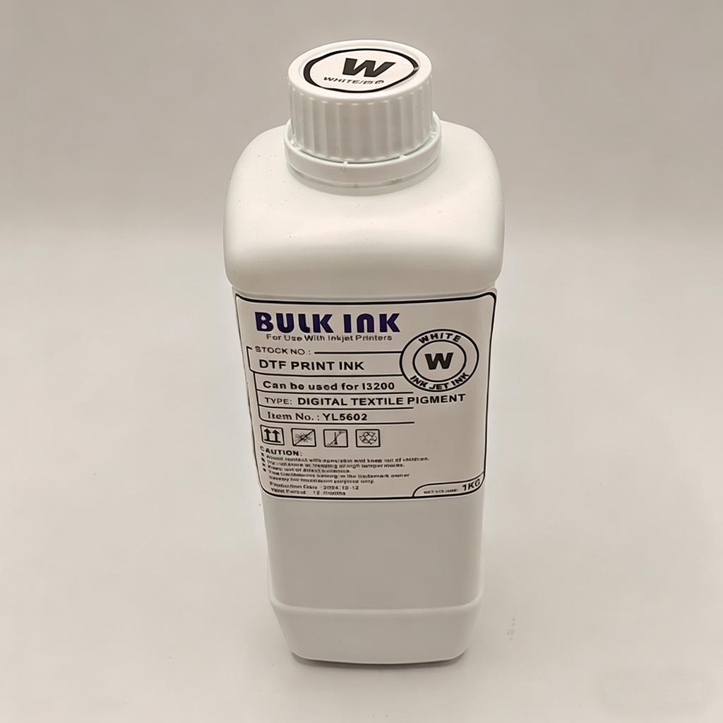 1000ml Water Based CMYK White DTF Ink Anti-Clogging Vivid Color for PET Film T-Shirt Garment Heat Transfer Printing
