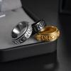 Vintage Viking Rune Rings For Men Women Stainless Steel Rotatable Fidget Spinner Ring Retro Amulet Jewelry