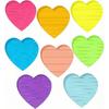 24pack 720Pcs Heart Shape Sticky Notes, Cute Desk Accessories Memo Pads Colorful Sticking Power Bright Colorful Notepads,Heart 3x3 Inch Sticky Notes