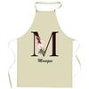 Tablier De Cuisine - Monique Lettre - Coton Épais - Impression Durable France - Liens Ajustables