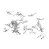 60PCS RC Car Body Clip 17mm   1.0mm Dia Easy Removal Installation   for 1Celsius16 1Celsius18 RC Car Truck