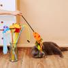 Cat Toy Tassel Stick Cat Toys Interactive Feather Kitten Teaser Stick Butterfly Cats Teaser Cute Cats Toy with Bell Pet Products