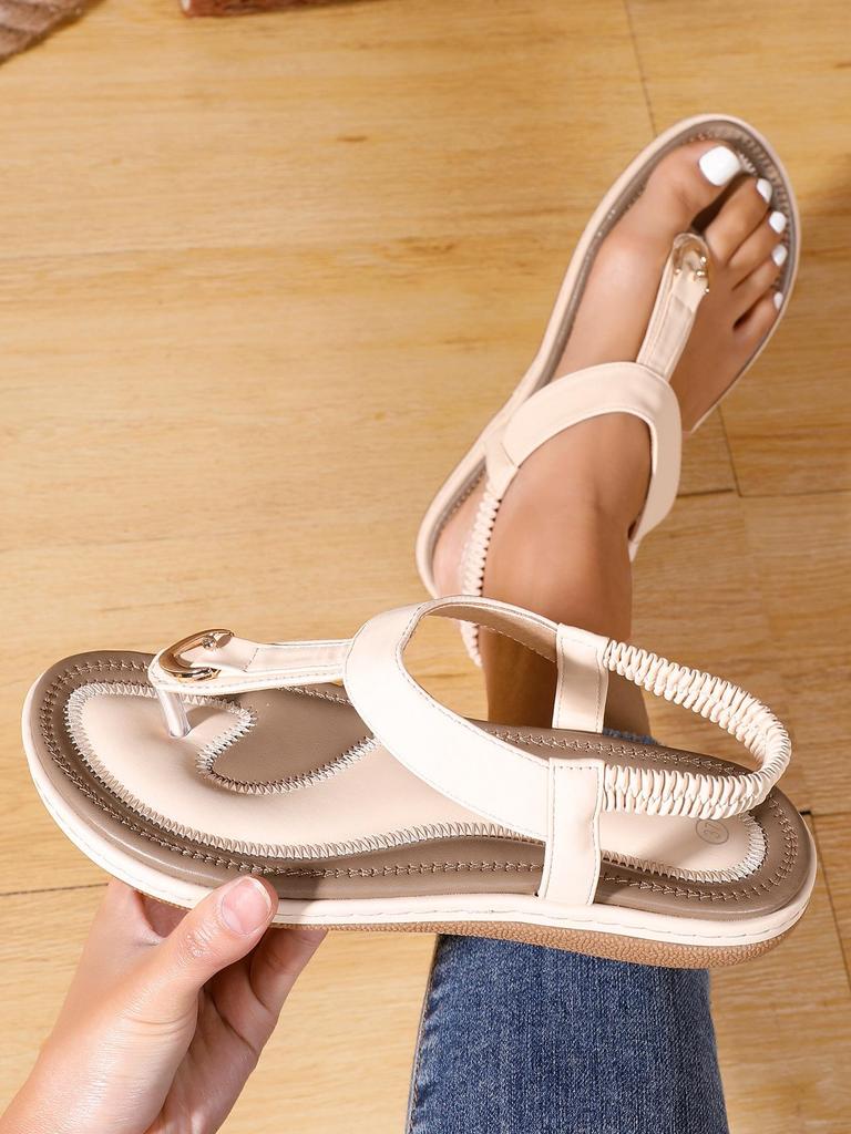 Sommer 2025 Flache Strandsandalen mit weicher Sohle - Böhmischer Stil, Übergröße für Damen