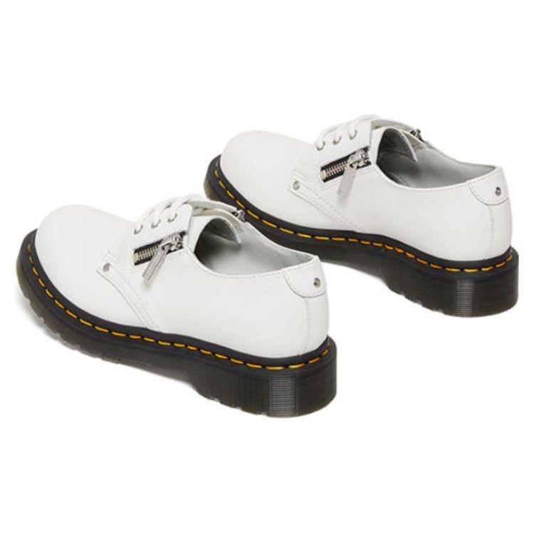 Dr. Martens Twin Zip Leather Casual Shoes Women Casual Shoes White 27633100