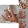 Elegant Heart Shaped Adjustable Copper Ring For Women With Sparkling Rhinestones