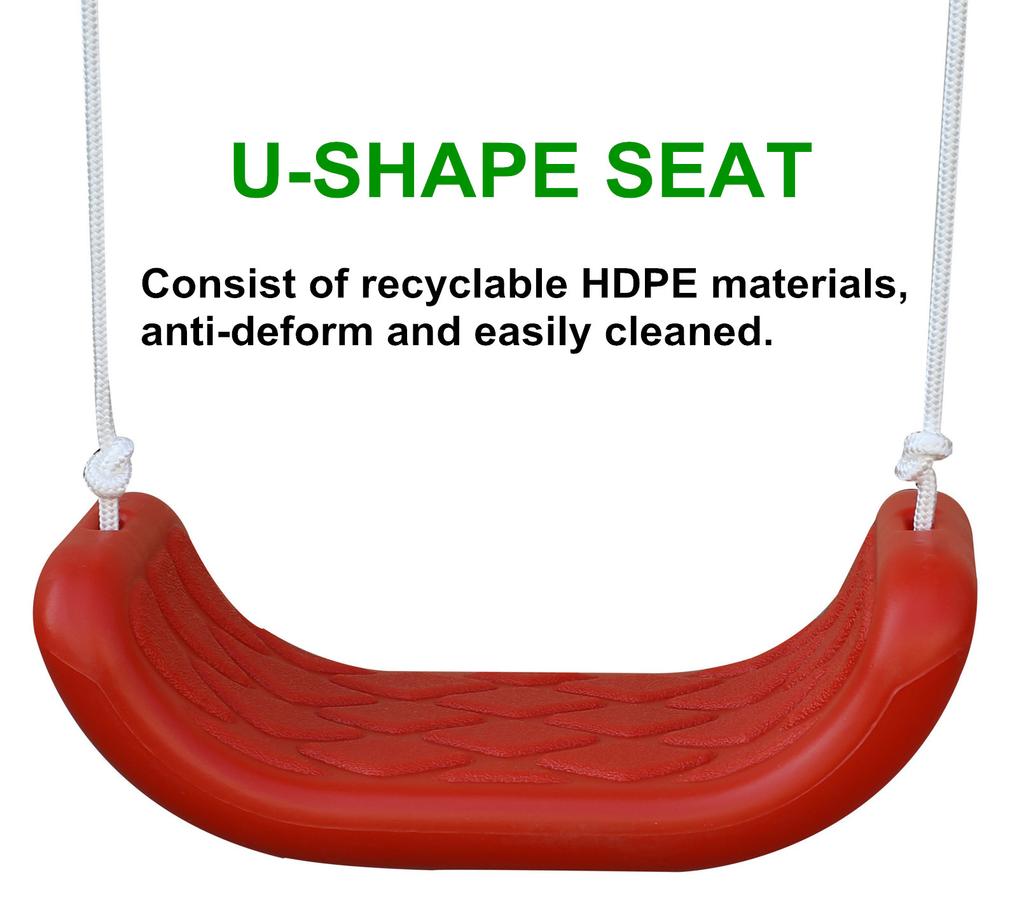 Single-Person Metal Swing, Robust Steel Frame, Thick Blow-moulded Seat, for Garden / Outdoor Use