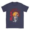 Bleach Ichigo Kurosaki T Shirts for Men Cotton Vintage T-Shirt Crewneck  Tee Shirt Short Sleeve Clothes New Arrival