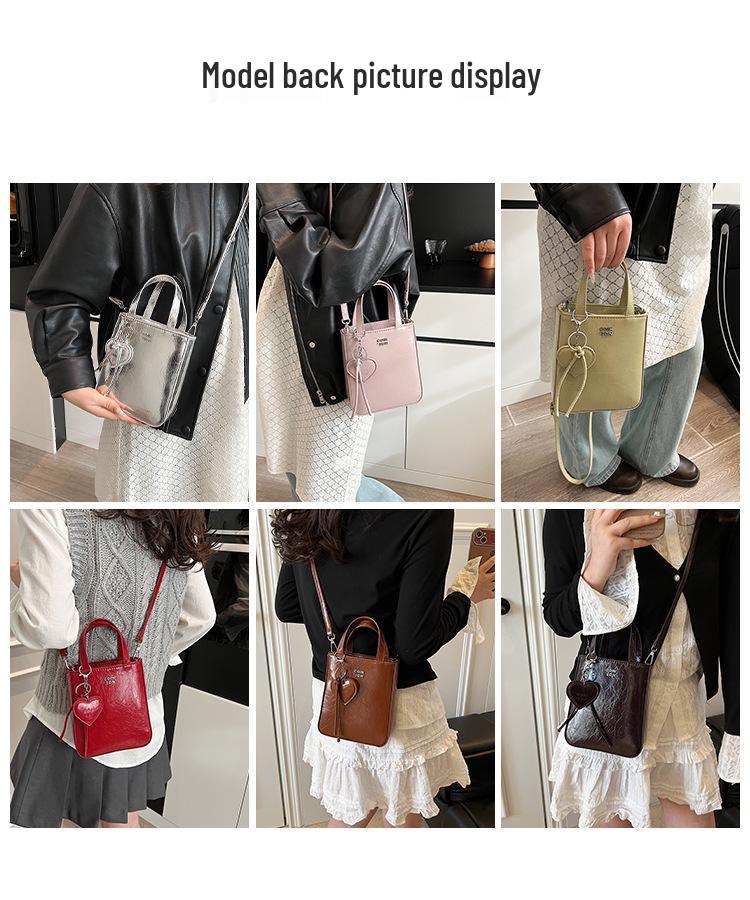 Chaonan Style Women's Shiny Red Crossbody Handbag - High-End Fashion Travel Bag