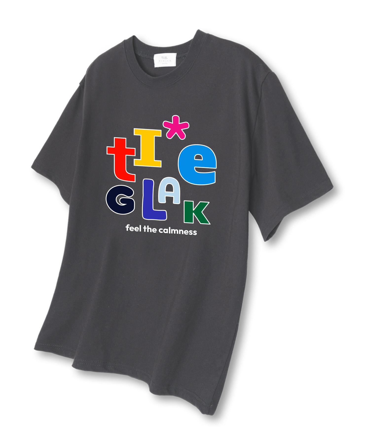 Tee Glake Alphabet Point Oversized Short Sleeve T-Shirt Dark Gray L