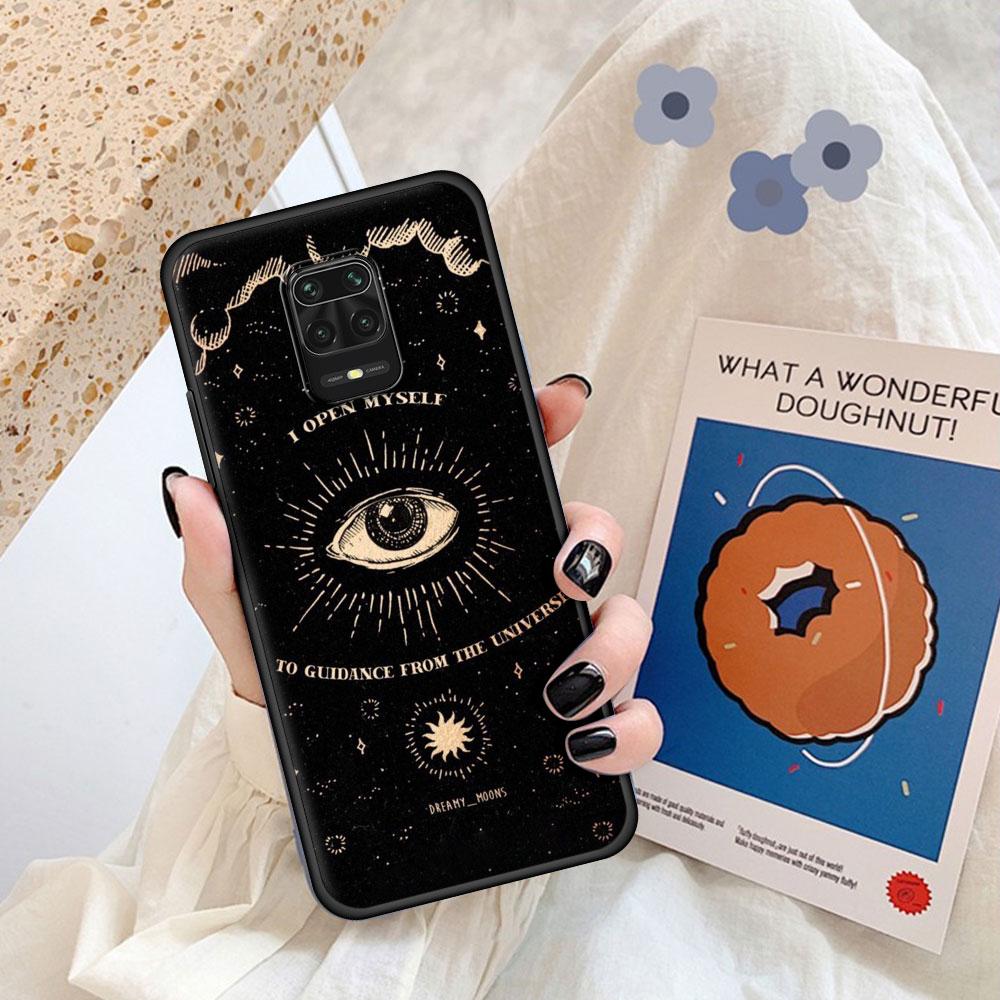 Fall für Xiaomi Redmi Hinweis 9S 9 8 Pro 7 8T 10 9C 9A 7A K40 Weiche Zurück luxus Design Telefon Abdeckung 8A 6A Coque Death Tarot Katze