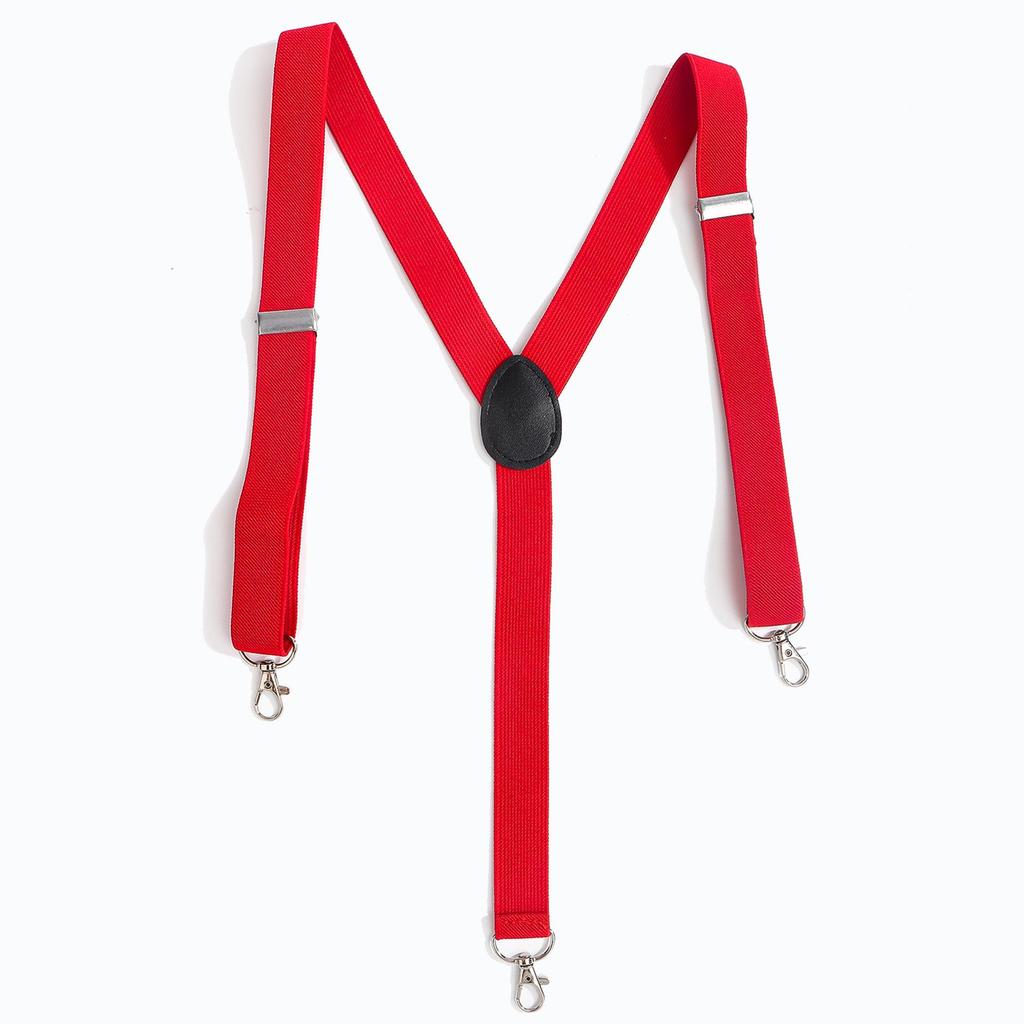 Men's Multi-Color Elastic Suspenders with 3 Clips - Ideal for Suits and Work Pants