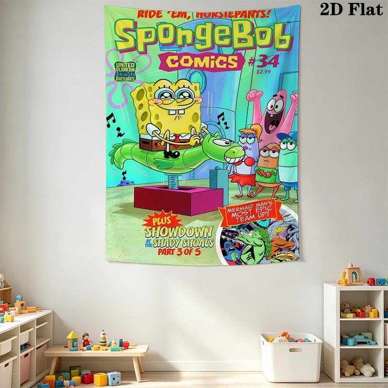 Spongebob Comics Ride 'Em Horsiepants Bedding 1 Duvet Cover 2 Pillowcase Without Core Bedding Set Soft And Comfortable