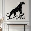 Metal Leopard Wall Sculpture Office Decor Man Cave Halloween Gift Powder Coated Art