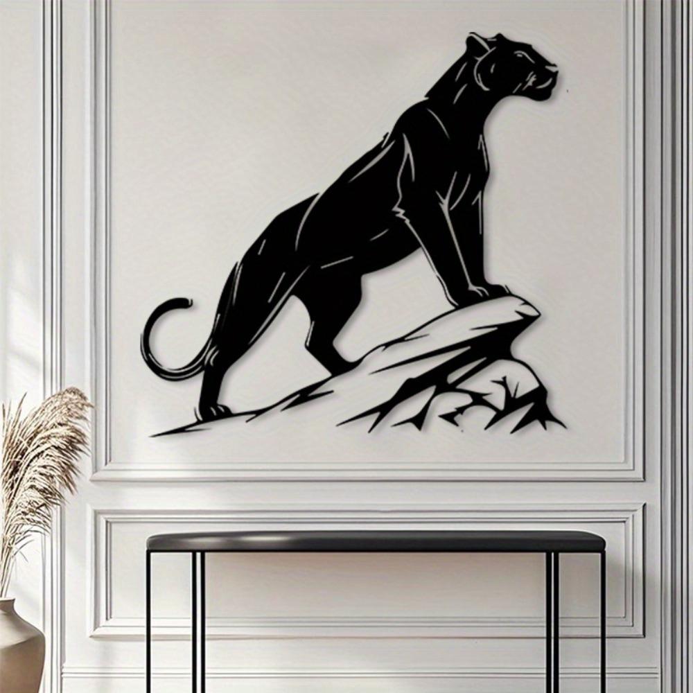 Metal Leopard Wall Sculpture Office Decor Man Cave Halloween Gift Powder Coated Art