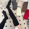 1 Pair Rolled Edge Polka Dot Socks Tight Mouth Design Warm Winter Socks Cotton Long Socks for Women