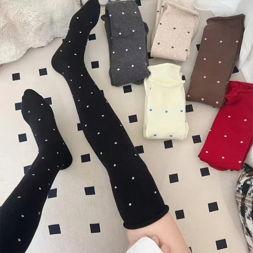 1 Pair Thickened Over Knee Socks Tight Mouth Design Warm Winter Socks Thigh High Socks for Women