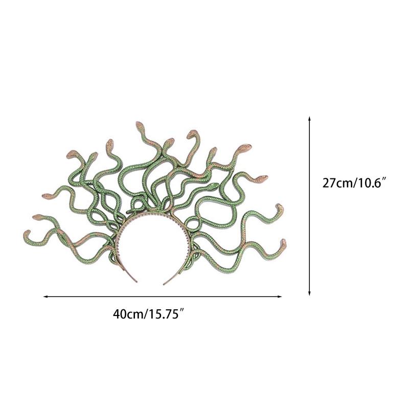 Fascia per Capelli di Halloween Forma a Serpente Curvo Medusa Cerchietto per Capelli Fascia per Capelli Festa Rave Costume Cosplay Accessori Unisex