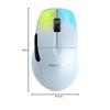 ROCCAT Gaming Mouse Kone Pro Air Wireless 2.4GHz/Bluetooth White/White Optical/19K/Optical Switch/Side Button/Lightweight 75g/PTFE/Reflex/RGB German D