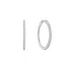 Ania Haie Glam Stone-Set Hoop Ring 925 Silver Earrings E037-07