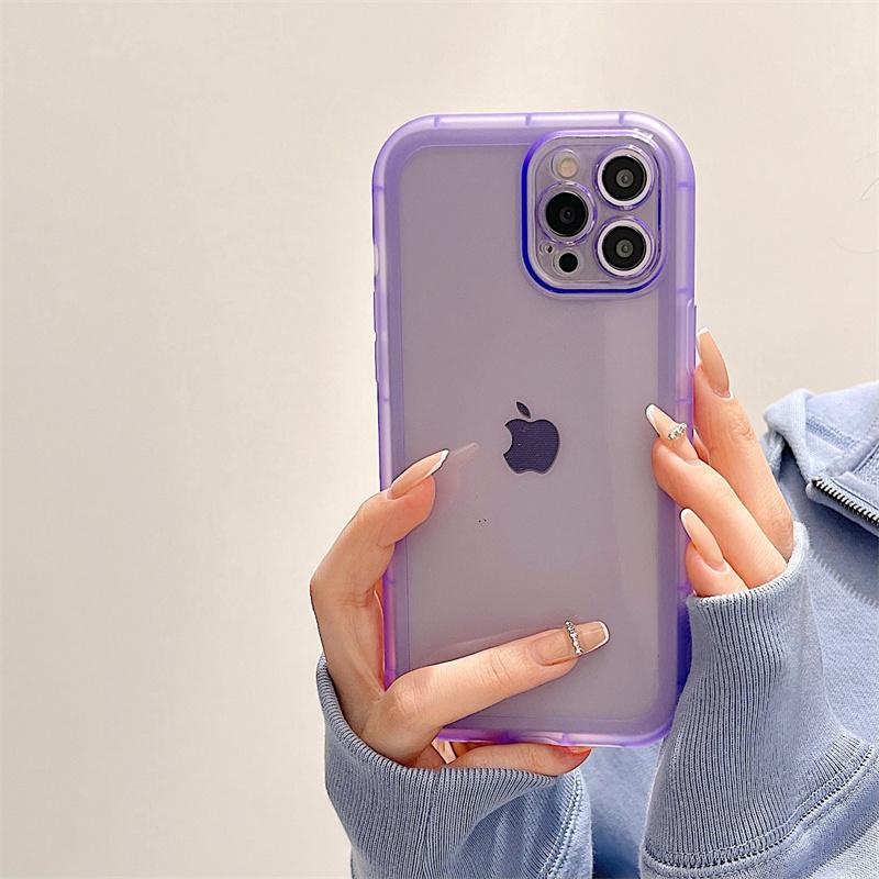 Air Buffer Transparent Camera Protection Phone Case For Iphone 14 13 Pro Max 11 12 Xs Xr X 14pro Max Shockproof Clear Oval Cover