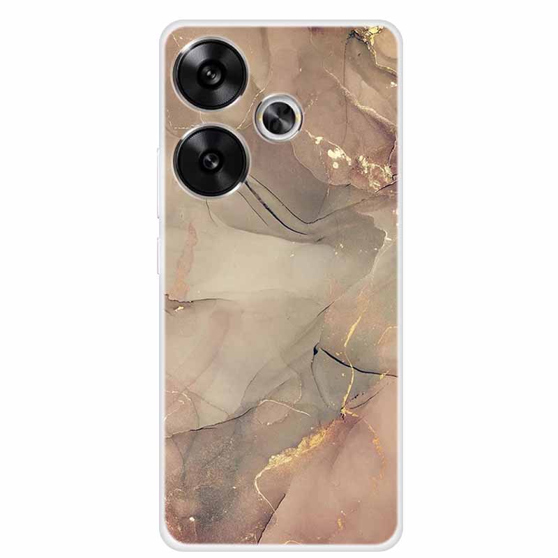 Marble Soft Phone Case For Poco F6 Transparent Case Silicone TPU Cover Funda Para Shield Clear Case for Xiaomi Poco F6 F 6 Pro