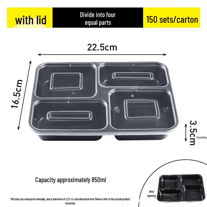 Disposable Compartment Food Containers with Lids
