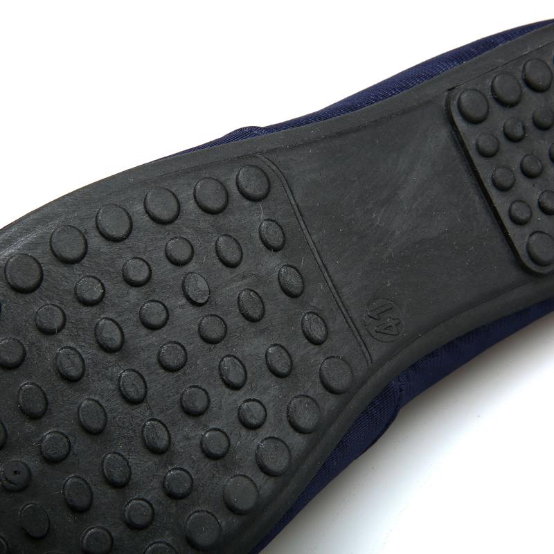 Men's Black Patterned Loafers Breathable Canvas Slip on Casual Shoes Soft Sole, Fashionable Men Shoes Set Bare The Four Seasons