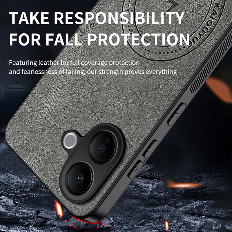 For VIVO V60 Lite Case for Magsafe Luxury Sheep Leather Skin Magnetic Matte Cover for VIVO V60Lite Anti-drop Protection Bumper