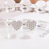 Flash Diamond Love Hear Stud Earrings Small Niche Earrings for Women