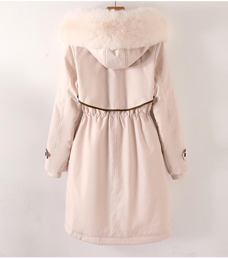 Women's Winter 2025 Parka: New Style, Down Cotton, Plus Size, Thick Liner, Detachable Cotton-Padded Jacket