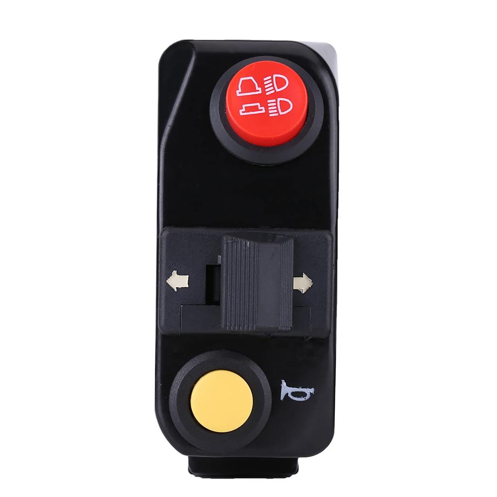 22mm Motorcycle Control Switch Left Handlebar Switch Plated Switch Turn Signal Horn Headlight Switch Waterproof Switch Universal (Black)