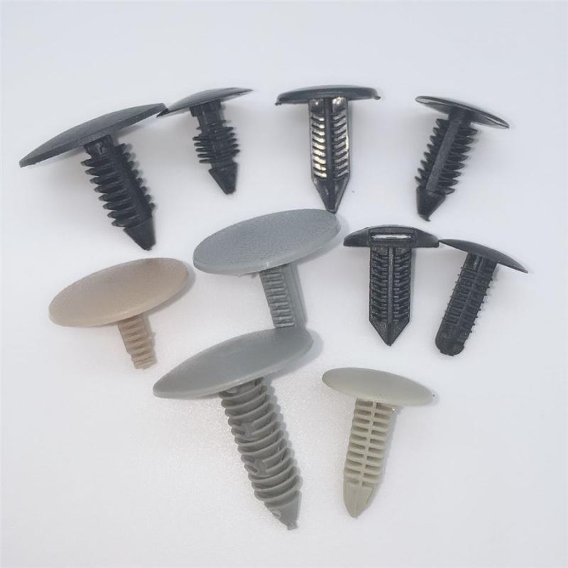 100Pcs Mixed Car Bumper Clips Plastic Rivets Fastener Hood Push Retainers