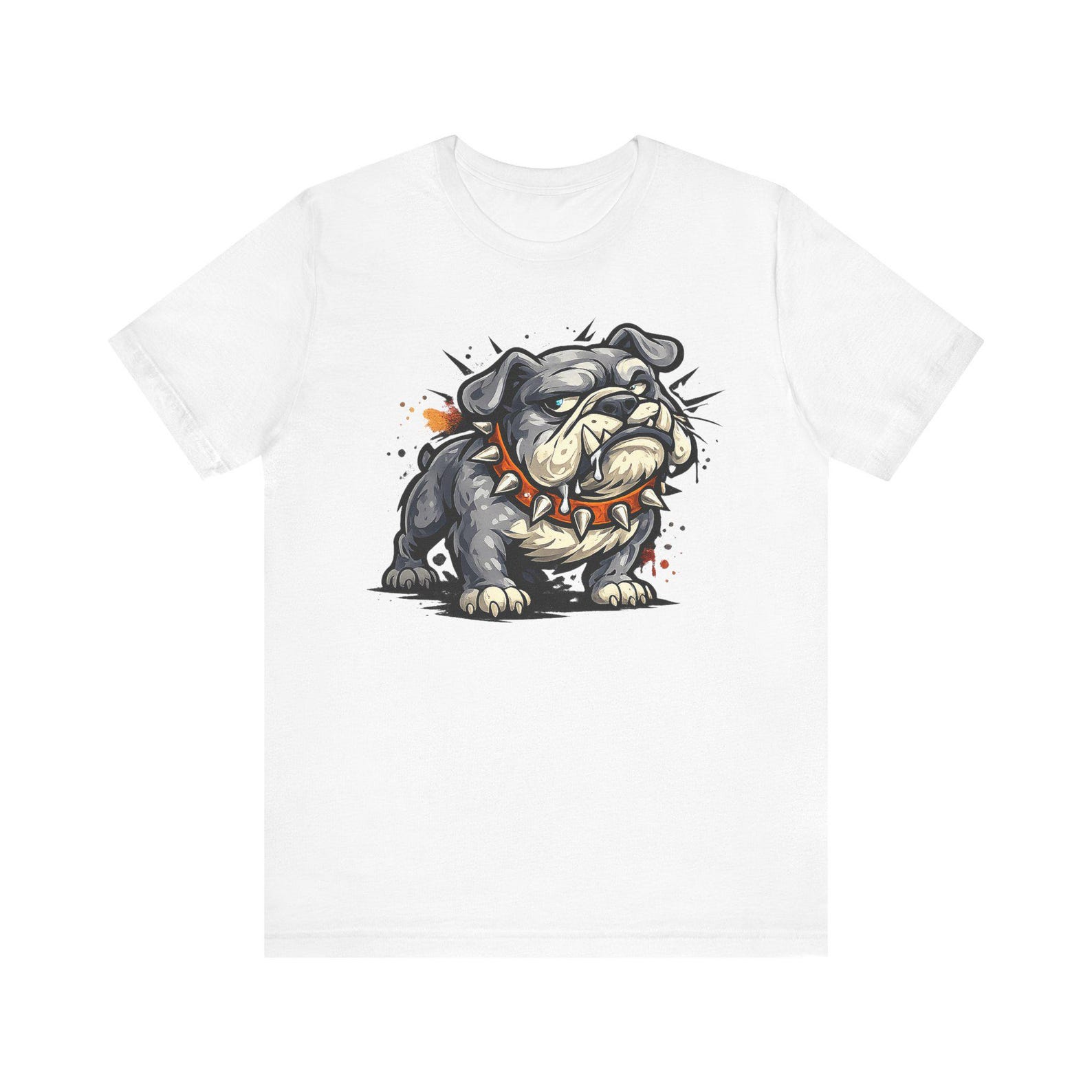 Bulldog Illustration Tee | Tough Cartoon Bulldog Graphic T-Shirt, Fierce Dog Art Unisex Gift 4XL