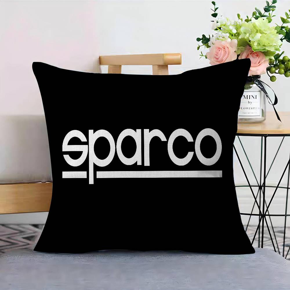 S-Sparcos Logo Cushion Cover Car Throw Pillow Case For Sofa Car Christmas Gift 40X40Cm 45X45Cm
