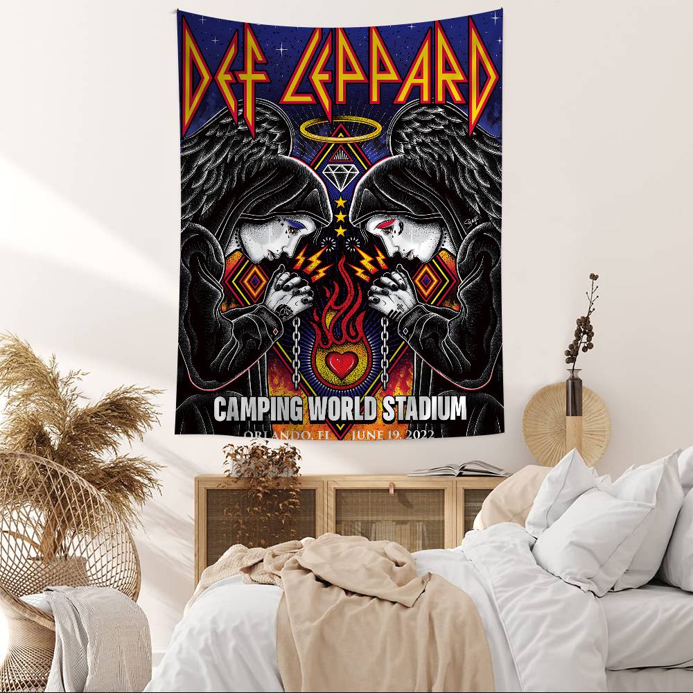 Classic Band Def Lleppard Classic Colorful Tapestry Wall Hanging Bohemian Wall Tapestries Mandala Wall Hanging Sheets